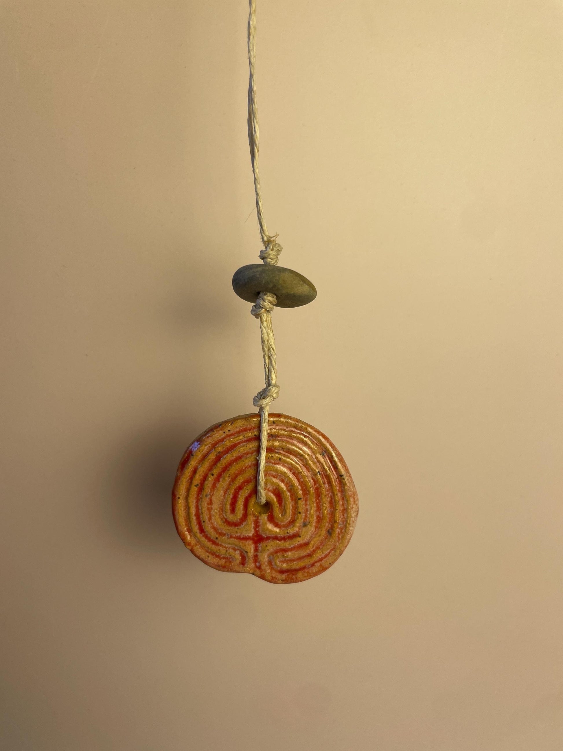 Cretan Labyrinth + Hagstone Talisman | Threshold Charm of Passage and Protection