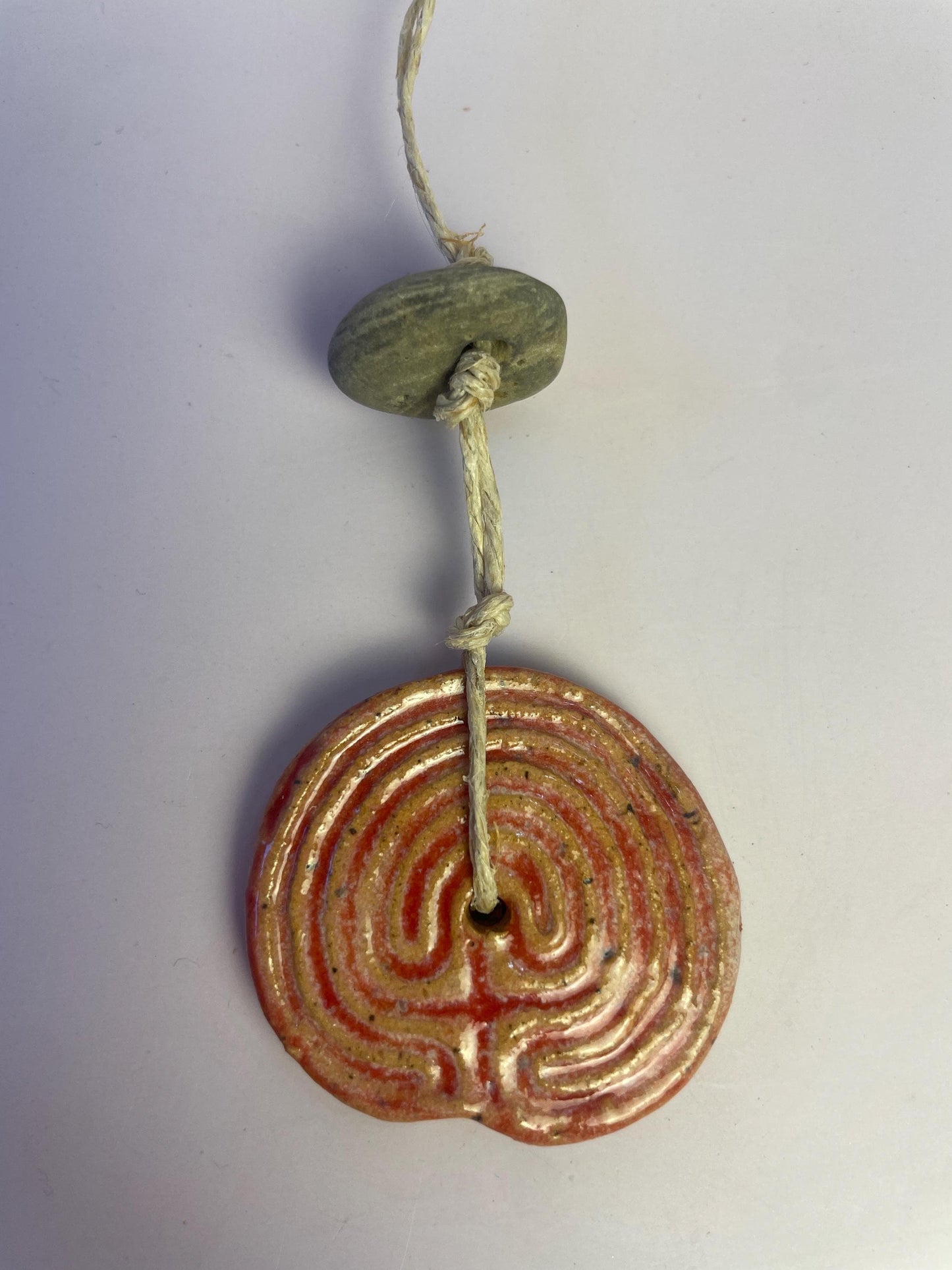 Cretan Labyrinth + Hagstone Talisman | Threshold Charm of Passage and Protection