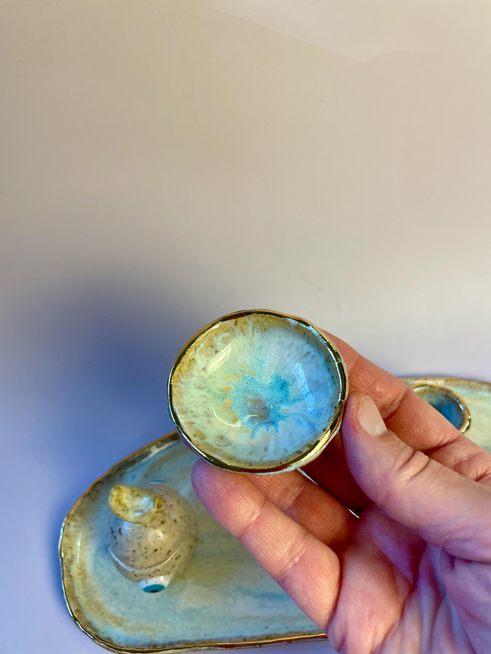 Dream Incubation Tray – Ceramic Ritual Set for Moonlit Intention Work