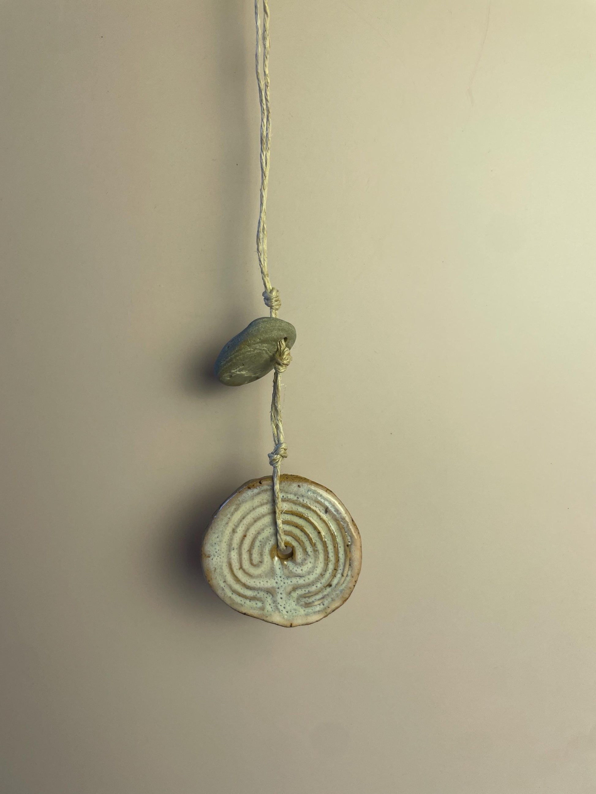 Cretan Labyrinth + Hagstone Talisman | Threshold Charm of Passage and Protection