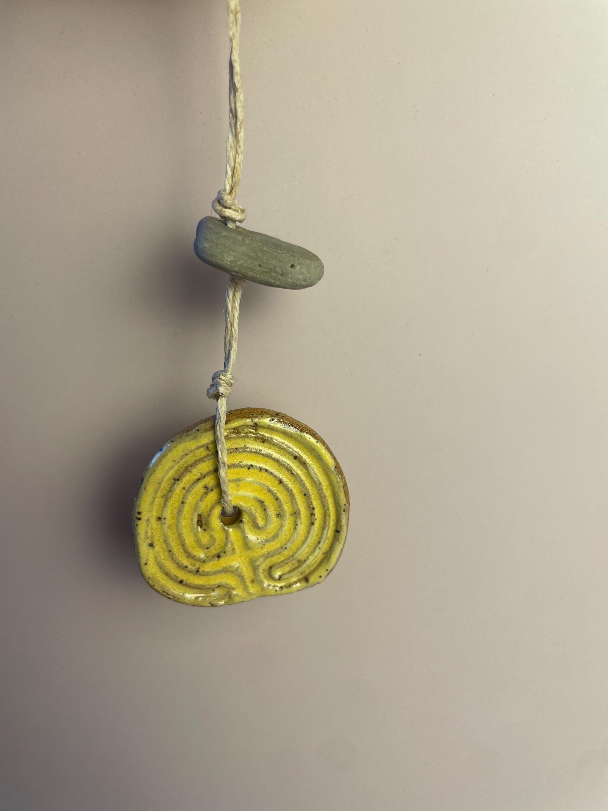 Cretan Labyrinth + Hagstone Talisman | Threshold Charm of Passage and Protection