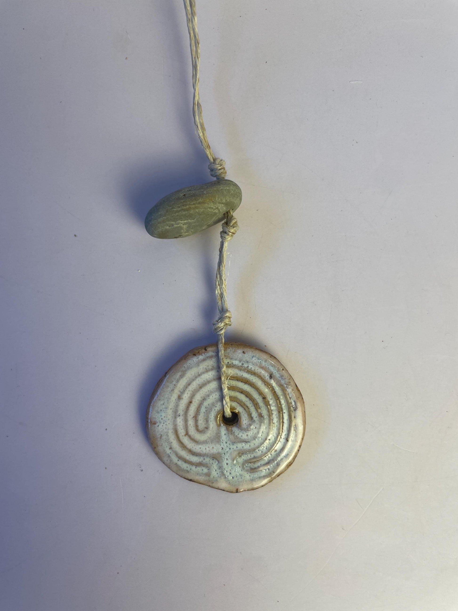 Cretan Labyrinth + Hagstone Talisman | Threshold Charm of Passage and Protection