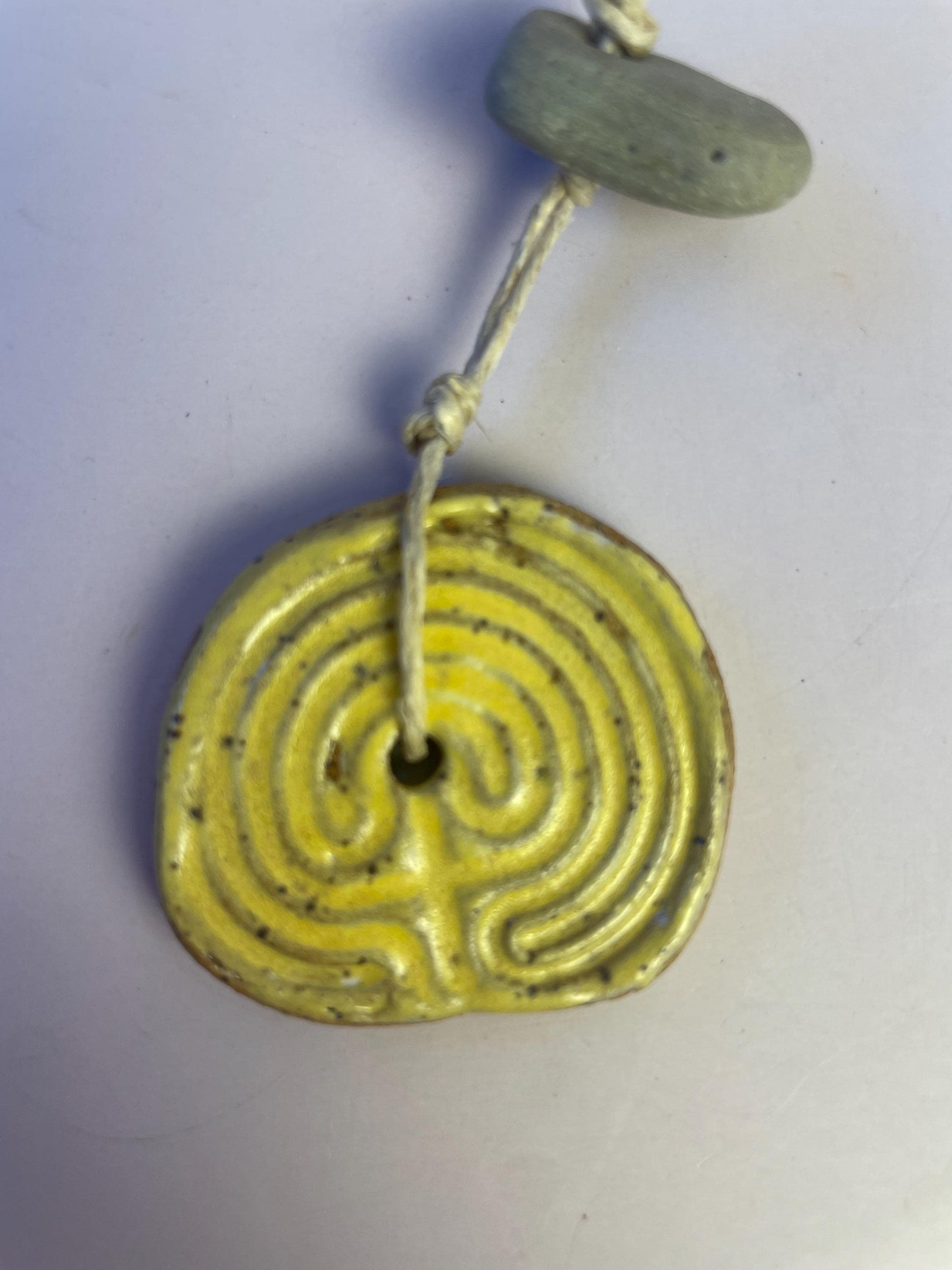 Cretan Labyrinth + Hagstone Talisman | Threshold Charm of Passage and Protection