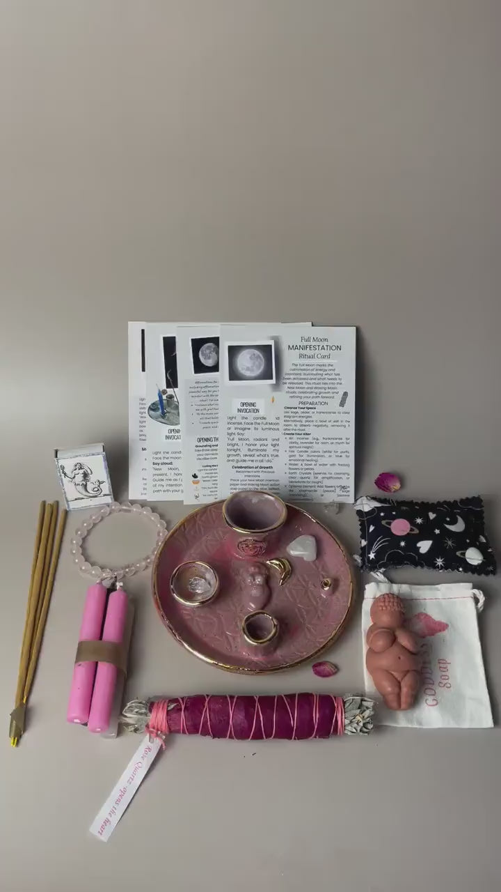 Goddess Four Element Ritual Box Kit-Sacred Tools for Moon Phases & Heart Centered Rituals