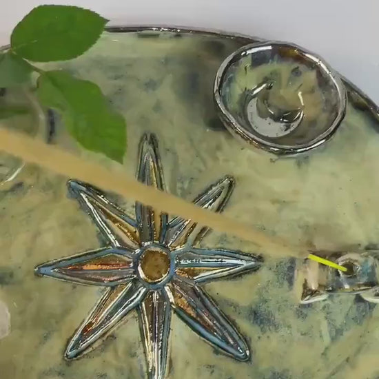 Inanna Four Element Ritual Dish — Eight-Pointed Star of Venus Altar Vessel
