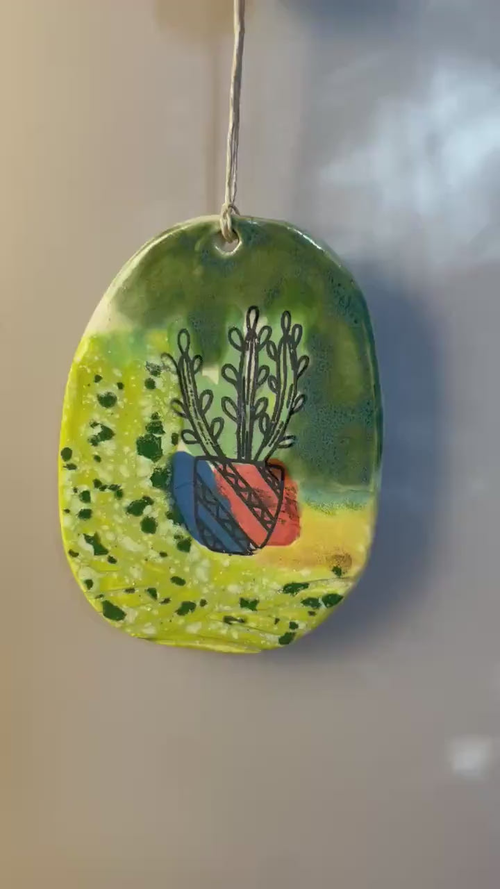 Cactus Ornament – Handmade Ceramic Southwest Decor